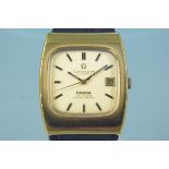 A c1970's Omega Constellation automatic gents wristwatch with gold plated case and Omega plated