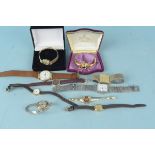 A selection of gents and ladies wristwatches including Lucerne,