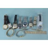 Ten assorted ladies and gents wristwatches to include Seiko,