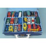 A Matchbox Series collectors case with forty one various vintage vehicles (all playworn)