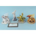 Holland Studio Craft Limited 'Enchantica' figures, a group of four including 'Snow Dragon',