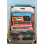 Two boxed and six loose Hornby engines plus an Airfix Royal Scot and Lima Duchess of Sutherland