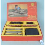 A boxed Triang R1 electric passenger train set (contents disturbed with play wear)