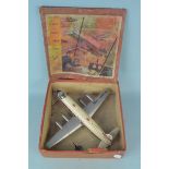 A boxed Schuco Radiant-5600 Boac Livery tin plate plane, battery operated with controller,