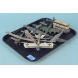 A selection of vintage plastic model planes,