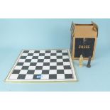 A resin chess set and board