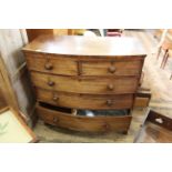 A 19th Century mahogany five drawer chest