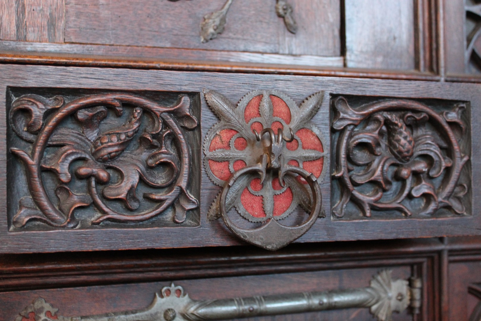A mid 19th Century oak Gothic Revival cupboard in the manner of A.W.N Pugin. - Image 13 of 18