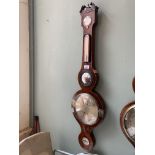 An early 19th Century mahogany and inlaid banjo barometer by John Stopani,