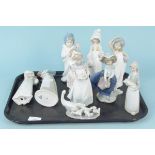 Ten Lladro figurines (two as found)