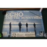 A 1980's pop poster of Echo and the Bunnymen in concert, German issue, Heaven Up Here Tour and LP,