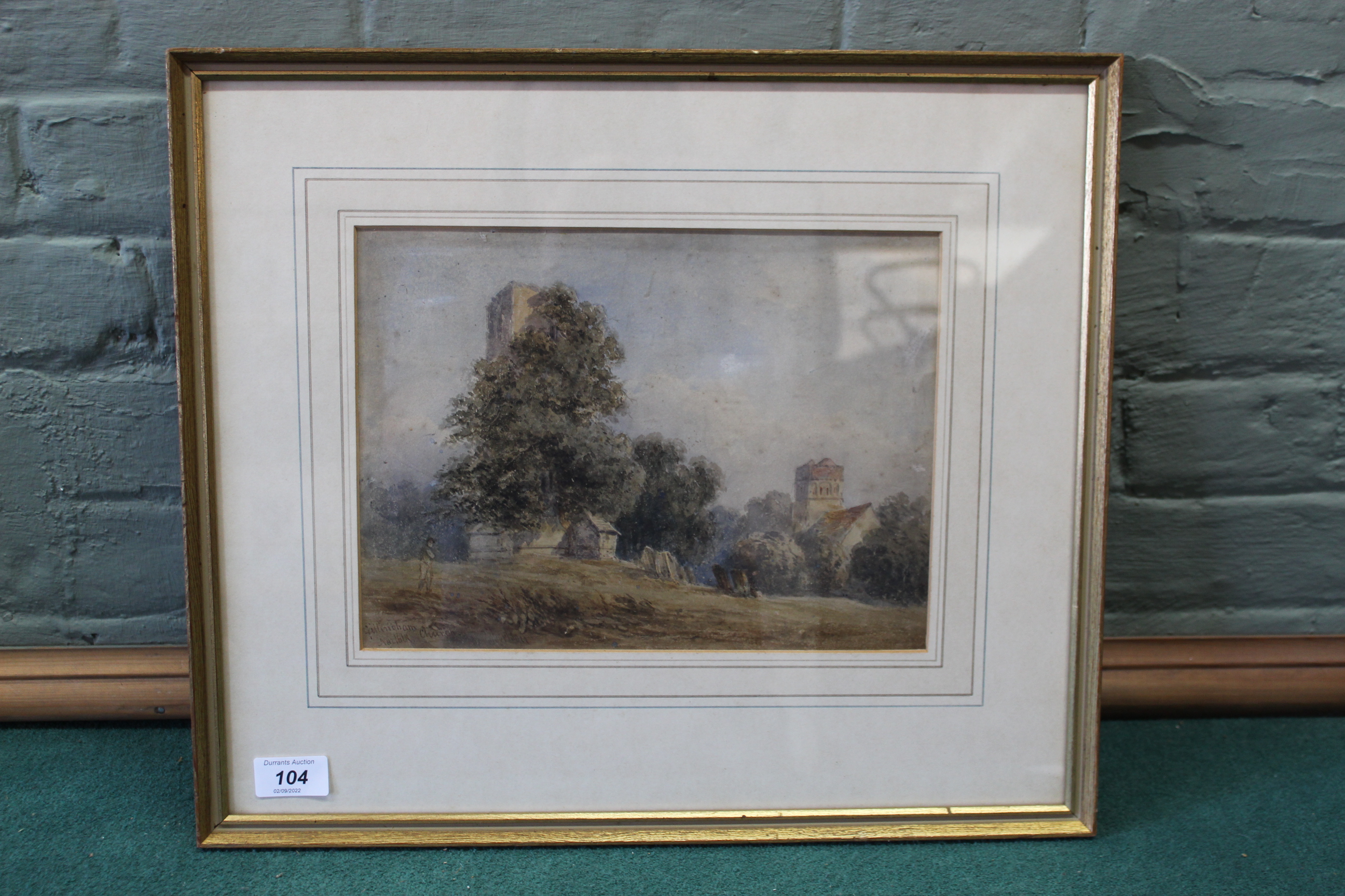 Charles Robertson the Second, (1844-1891), watercolour of Gillingham Church, signed bottom left,