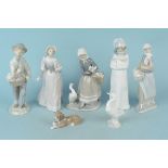 Seven Lladro figurines