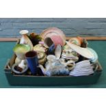 A box of mainly named early 20th Century ceramics (some items with damage)