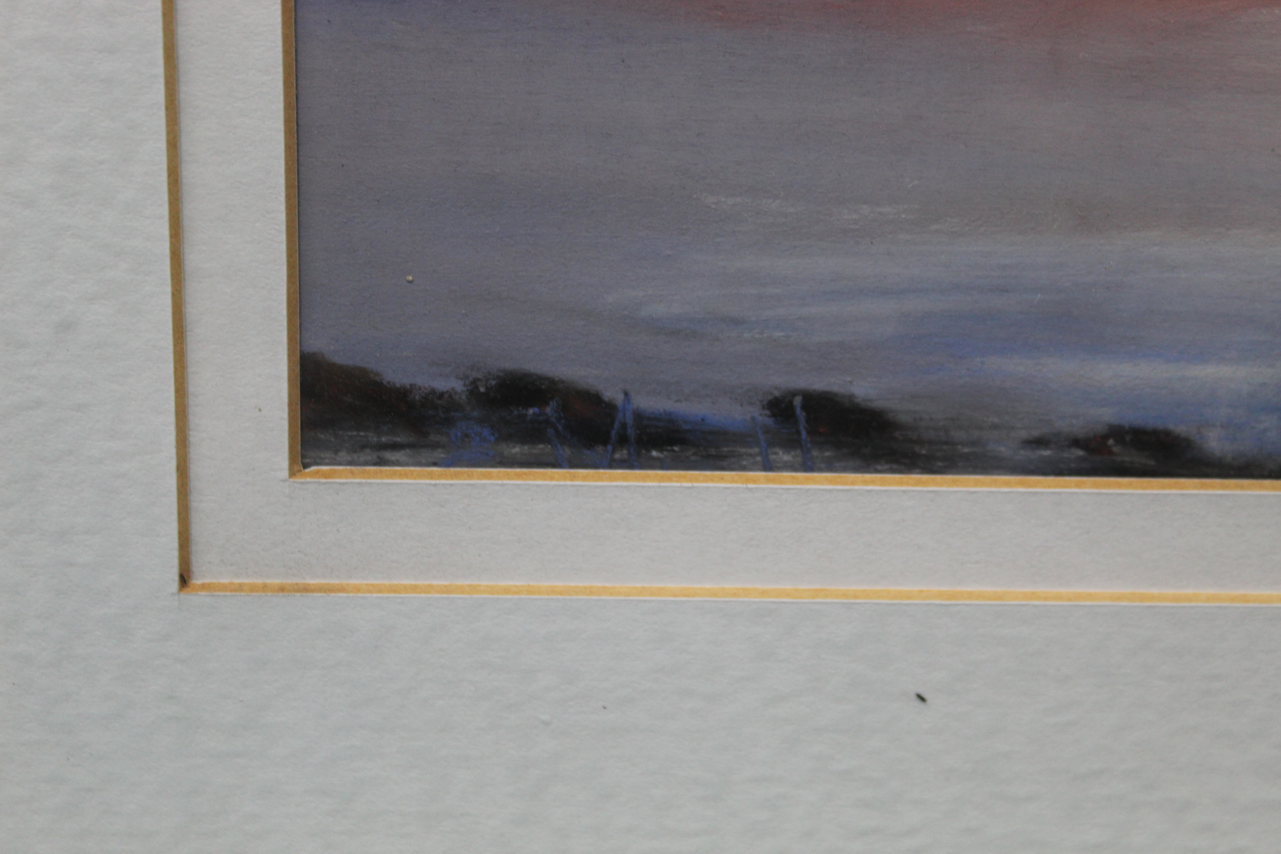 Elaine Miall (Essex artist) oil pastel 'Evening Light', 37.5cm x 27. - Image 2 of 3