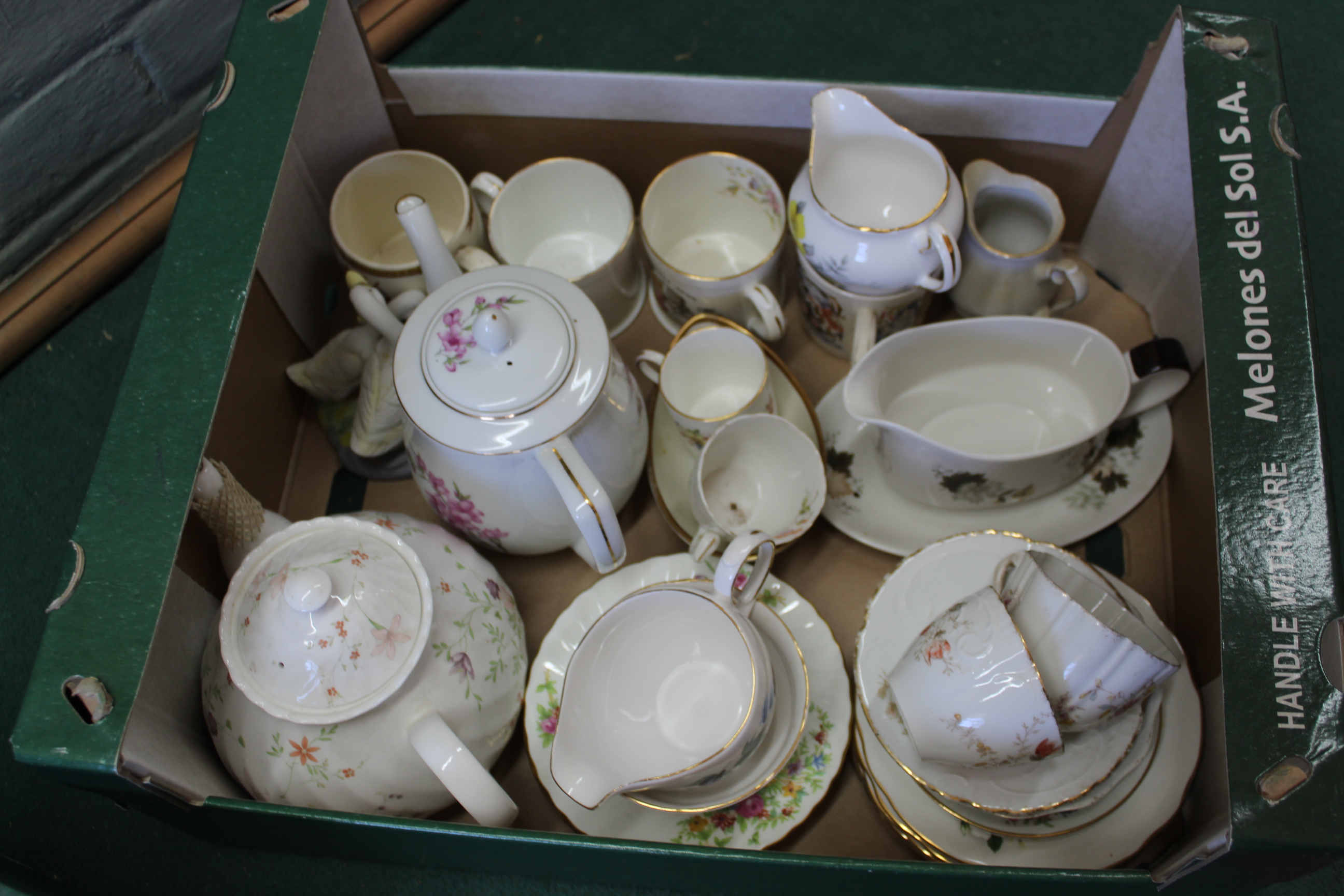 Two boxes of assorted part tea services including Royal Albert, - Image 3 of 3