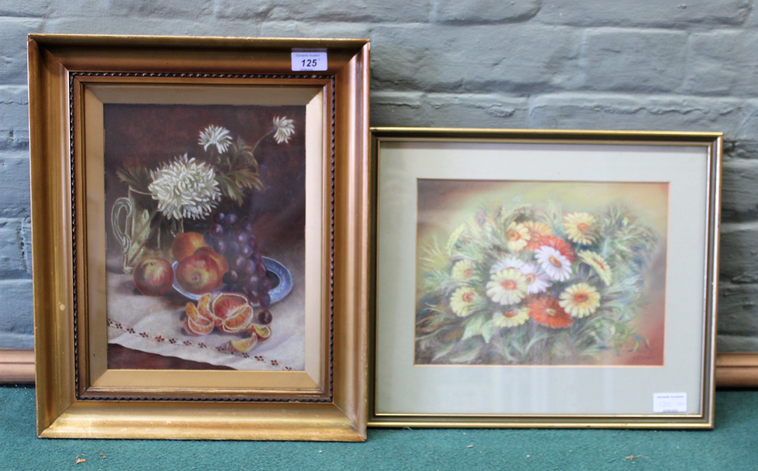 Two still life's of flowers, one signed S Crafer, 29.5cm x 22cm and 21cm x 28.