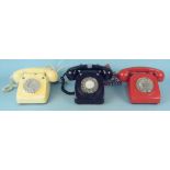Three vintage GPO dial telephones