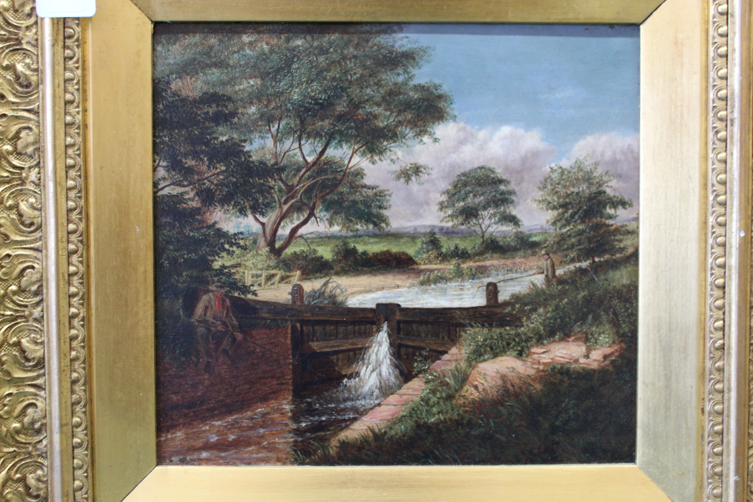 Possibly John Sheppard (1879-1899), an unsigned oil on board in a heavy gilt frame, - Image 2 of 4