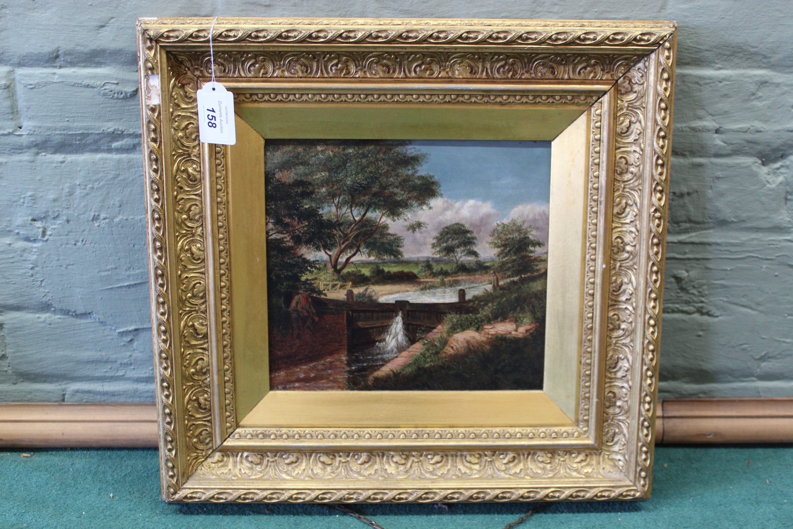 Possibly John Sheppard (1879-1899), an unsigned oil on board in a heavy gilt frame,