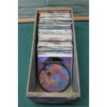 A box of mainly 1980's 45 singles