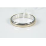 An 18ct white gold wedding band, size L, weight approx 3.