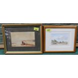 Norman R. Harper (1918-2008), two small framed watercolours