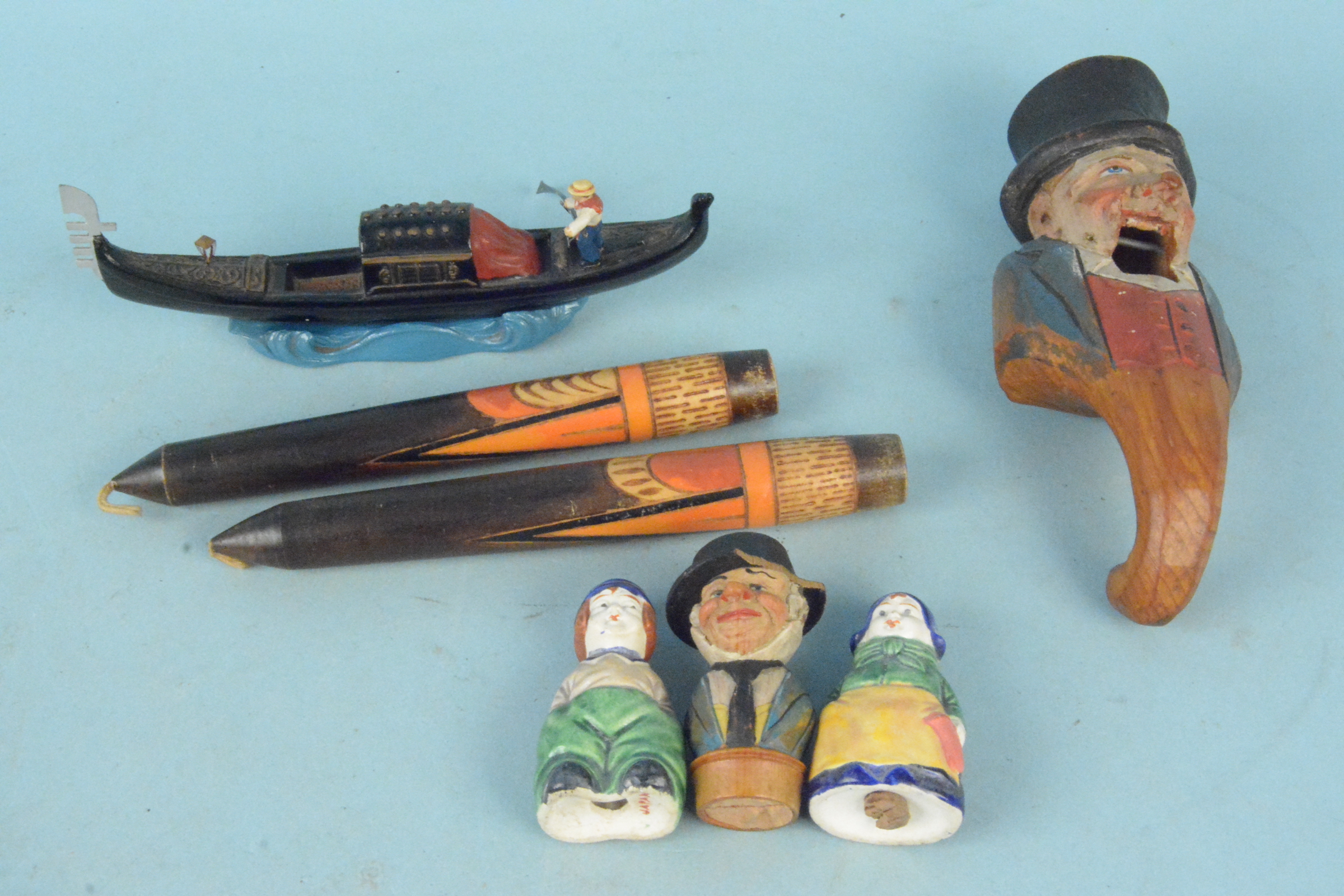 Mixed items of interest including a ship in a bottle, metal dog nut cracker, - Image 3 of 3