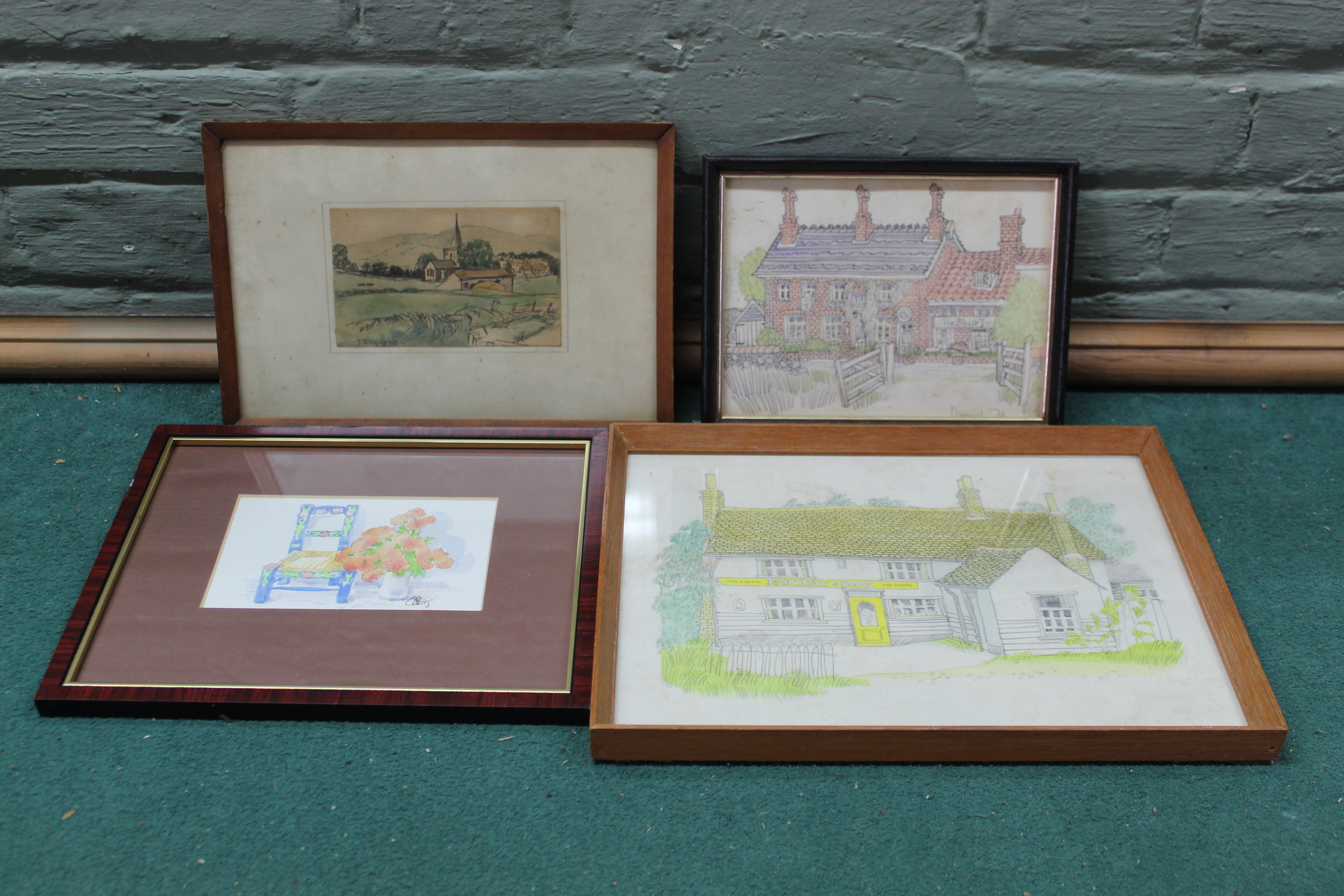 A quantity of sketch books and watercolour sketches plus various framed watercolours etc - Image 2 of 3