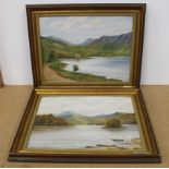 A pair of oils on board of Loch Fyne and Loch Katrine,