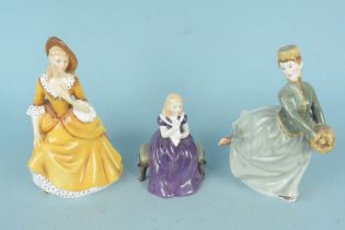 Three Royal Doulton figurines, 'Sandra' HN2275,