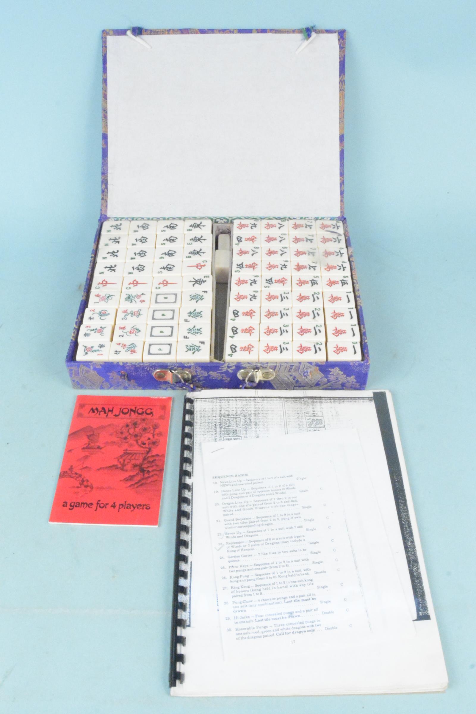 A boxed MahJong game with instructions