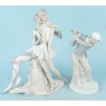 A large Lladro figure group of ballet dancers (hand damaged, foot repaired and fingers missing),