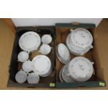 Noritake 'Wellesley' pattern dinner service across two boxes, six setting including plates,