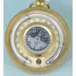 An early 20th Century double sided thermometer and compass and barometer