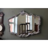 A painted Rococo style wall mirror