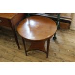 An Edwardian inlaid mahogany circular occasional table