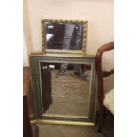 Two gilt wall mirrors,