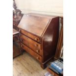 A 19th Century mahogany four drawer bureau with fitted interior