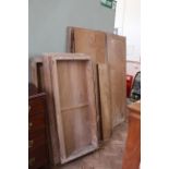 A late 19th Century bleached mahogany two door knockdown wardrobe