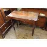 A Victorian mahogany hall table on bobbin turned legs