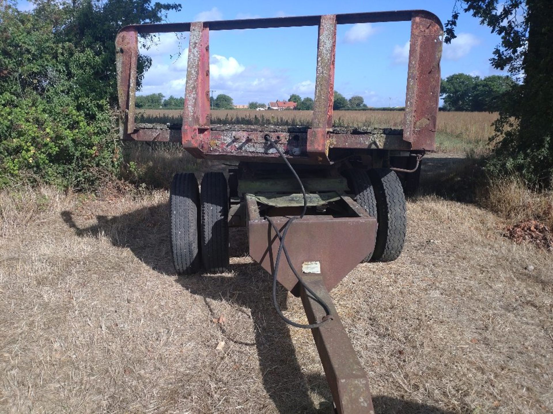 24` Flat bed trailer with fifth wheel coupling and bogey