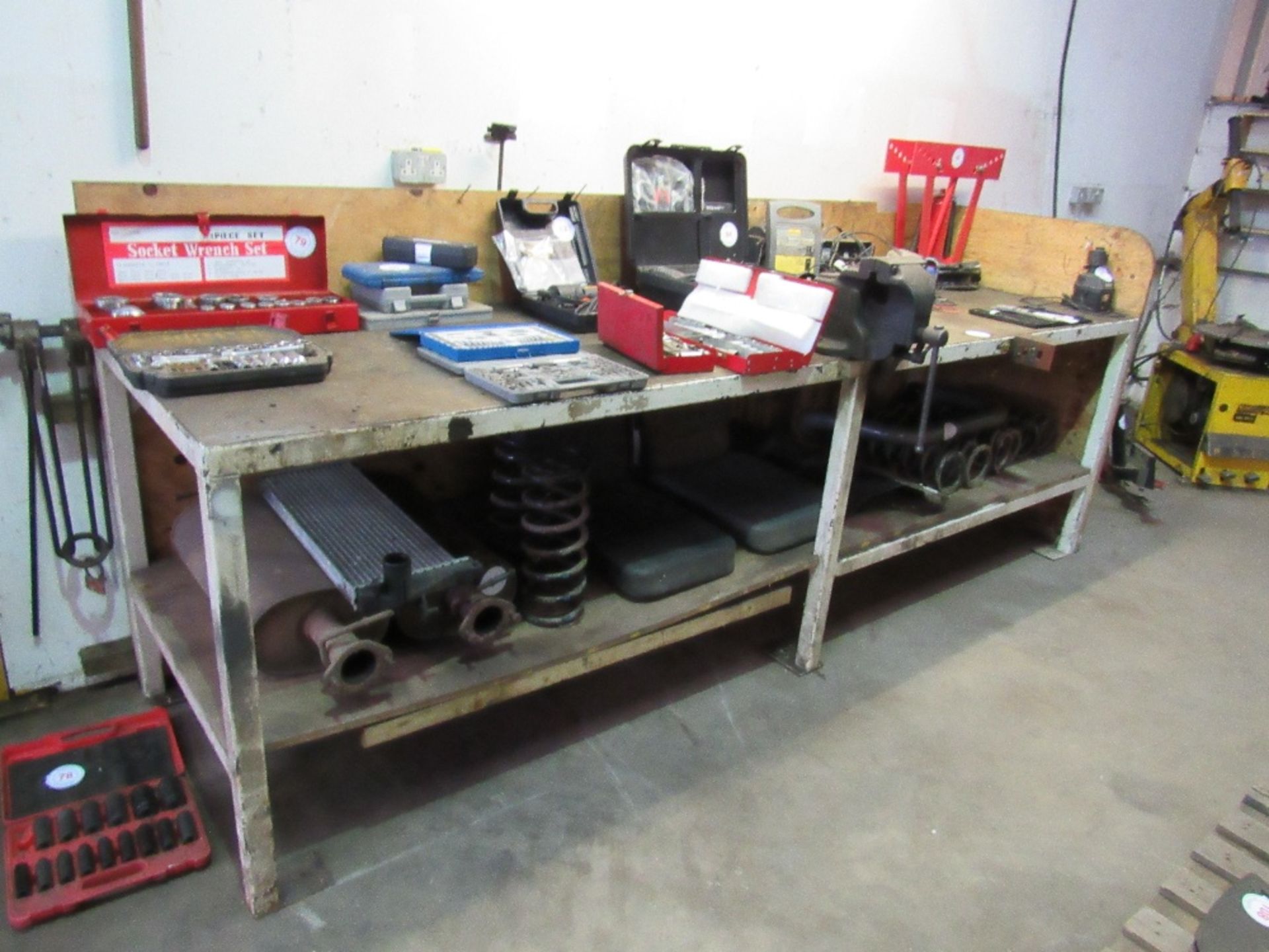 Metal work bench and vice only,