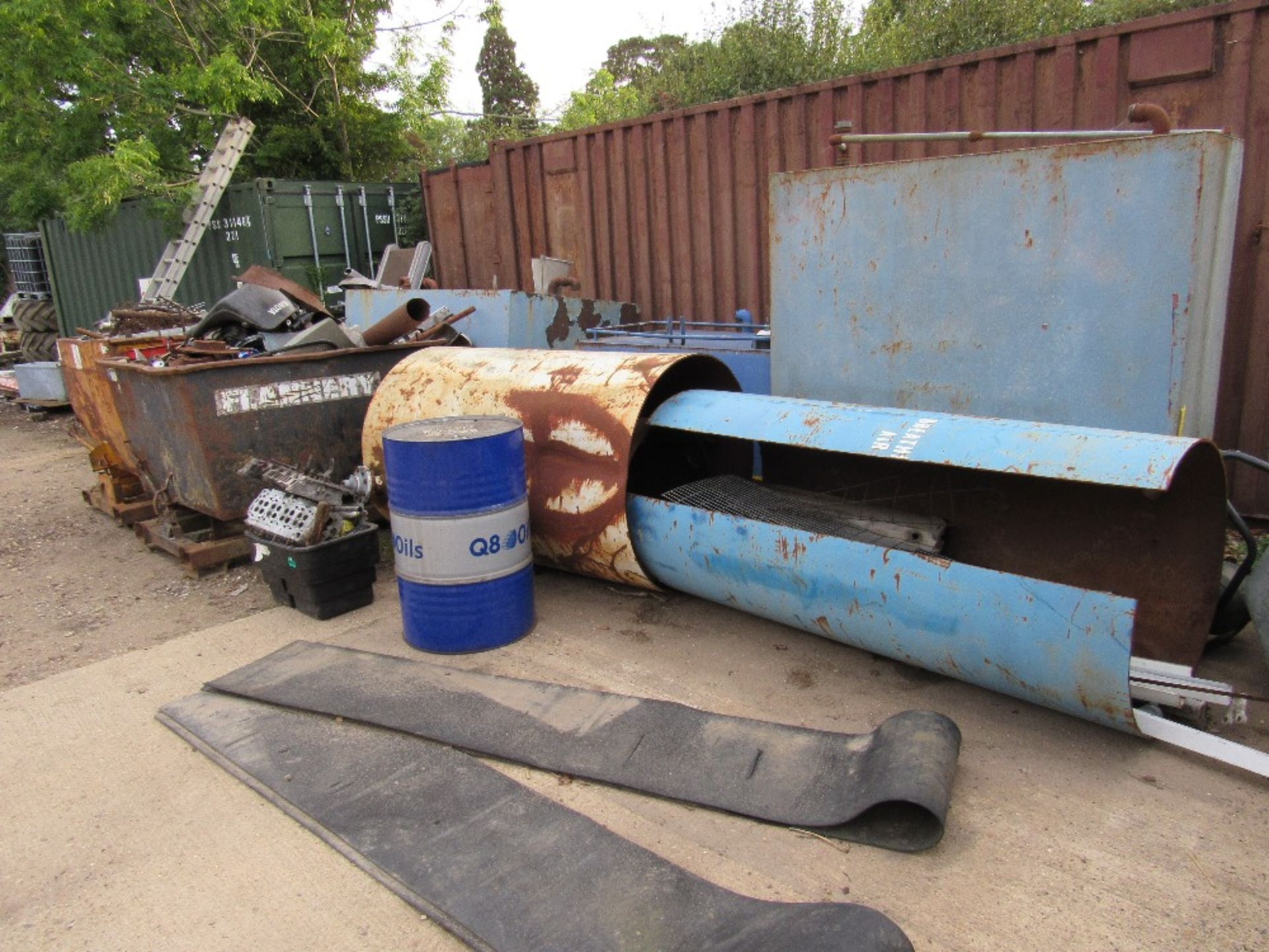 Heap of scrap and contents of 2 x tipping skips (not the skips)