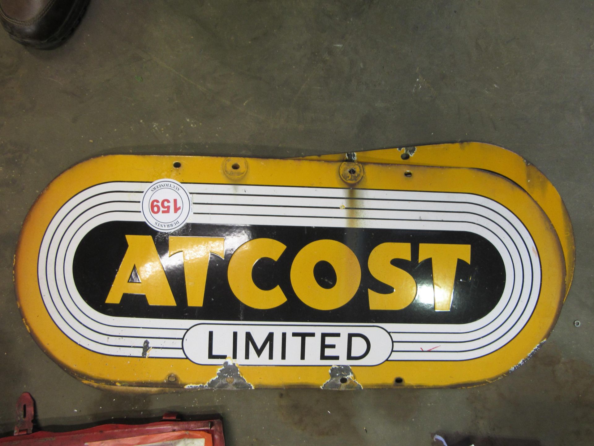 2 x Atcost enamel signs