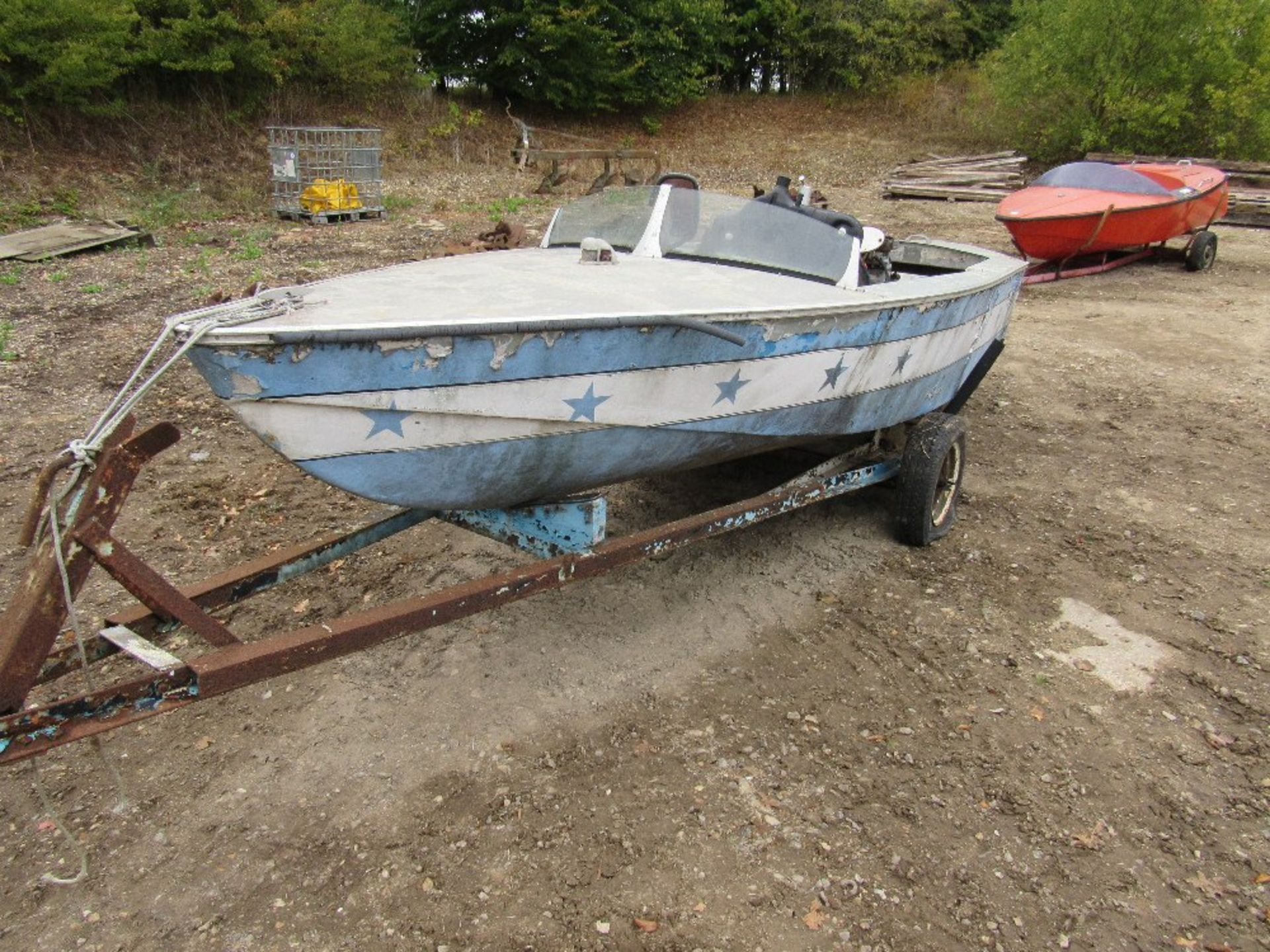 Albatross speed boat shell with 2L Ford Pinto engine, as found, - Image 2 of 3