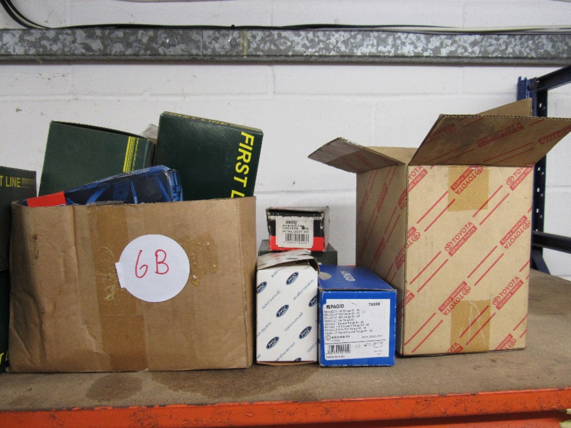 Quantity of spares in various boxes