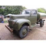 1940's Ford Tanker, ex US Army, 4 wheel drive, flat head V8 petrol engine, runs and drives,