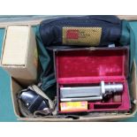 A cased Bell & Howell 16mm camera, Kodak Brownie camera,