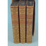 Three 19th Century volumes of Shakespeare, comedies, tragedies and histories,